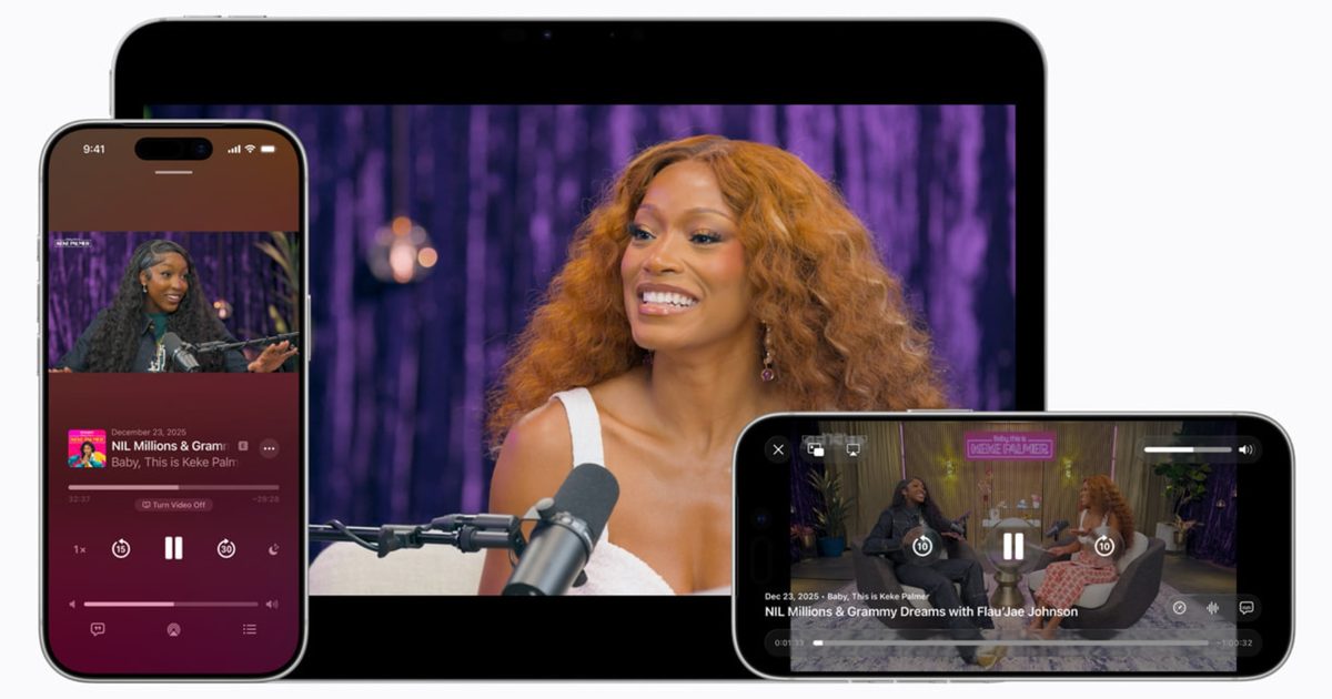 Apple Podcasts prend enfin la vidéo au sérieux, ajoute plusieurs fonctionnalités inspirées de YouTube