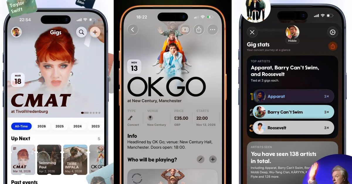 La nouvelle application Gigs utilise l'IA pour organiser vos souvenirs musicaux en direct