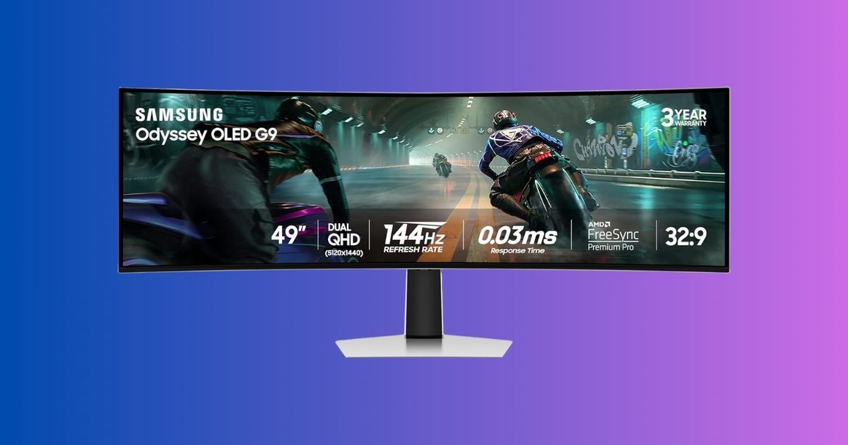 Le Samsung Odyssey OLED G9 est à 31% de réduction, et un QD-OLED ultra-large de 49 pouces pour 899 $ est l'offre de moniteur que je recommanderais sans hésitation