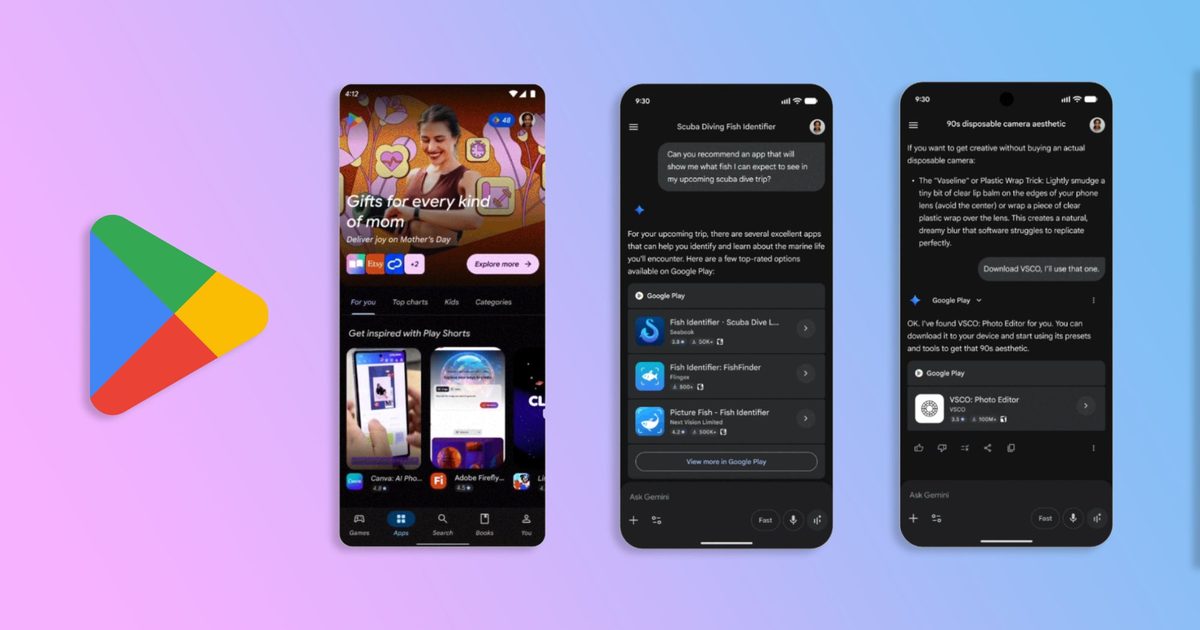 Google Play obtient des aperçus d'applications de style TikTok et une recherche basée sur l'IA